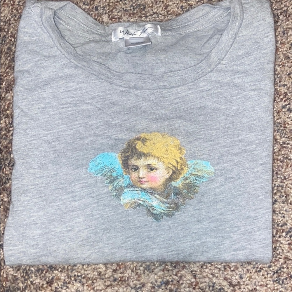 Baby doll angel cropped t-shirt